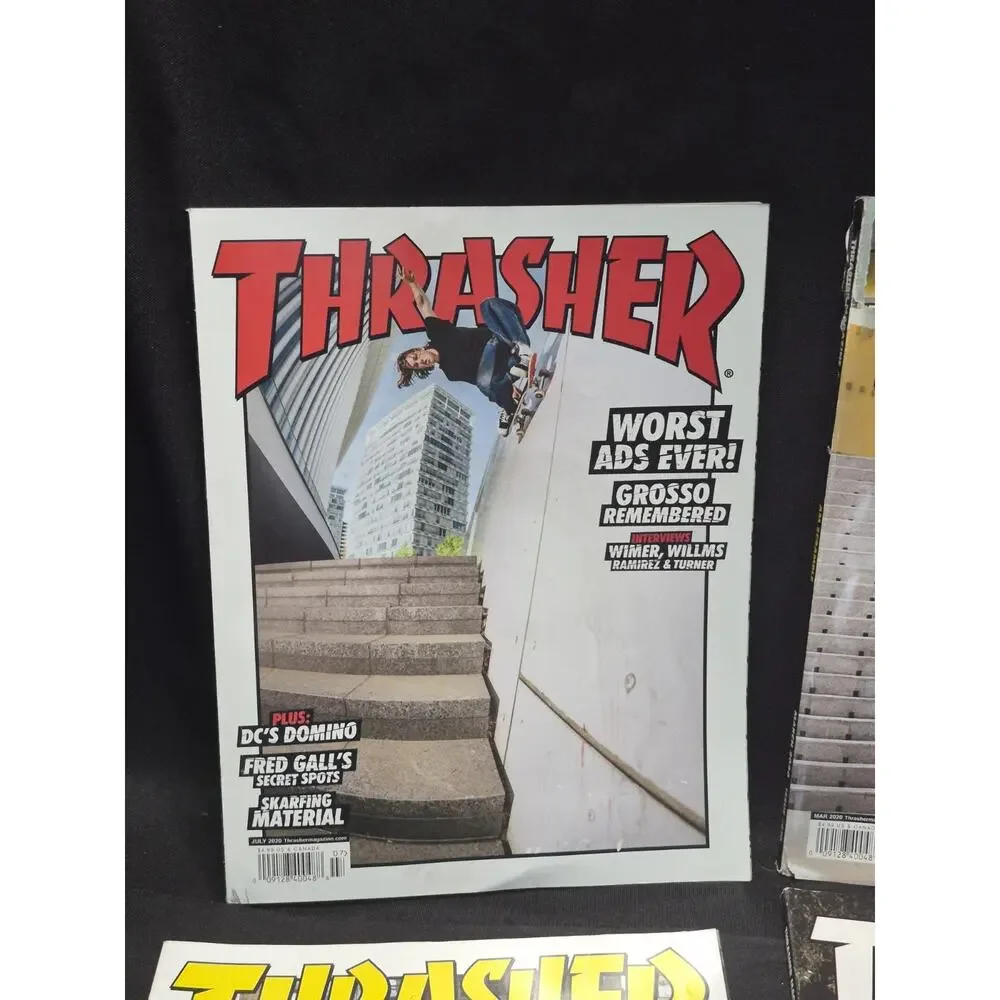 Thrasher Skateboarding Magazine Lot 7 2020 Vintage Magazines.. Skateboard